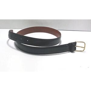 Dooney & Bourke Mens Brown Leather Belt Brass Buckle 34" L X 1 1/4" W 10001
